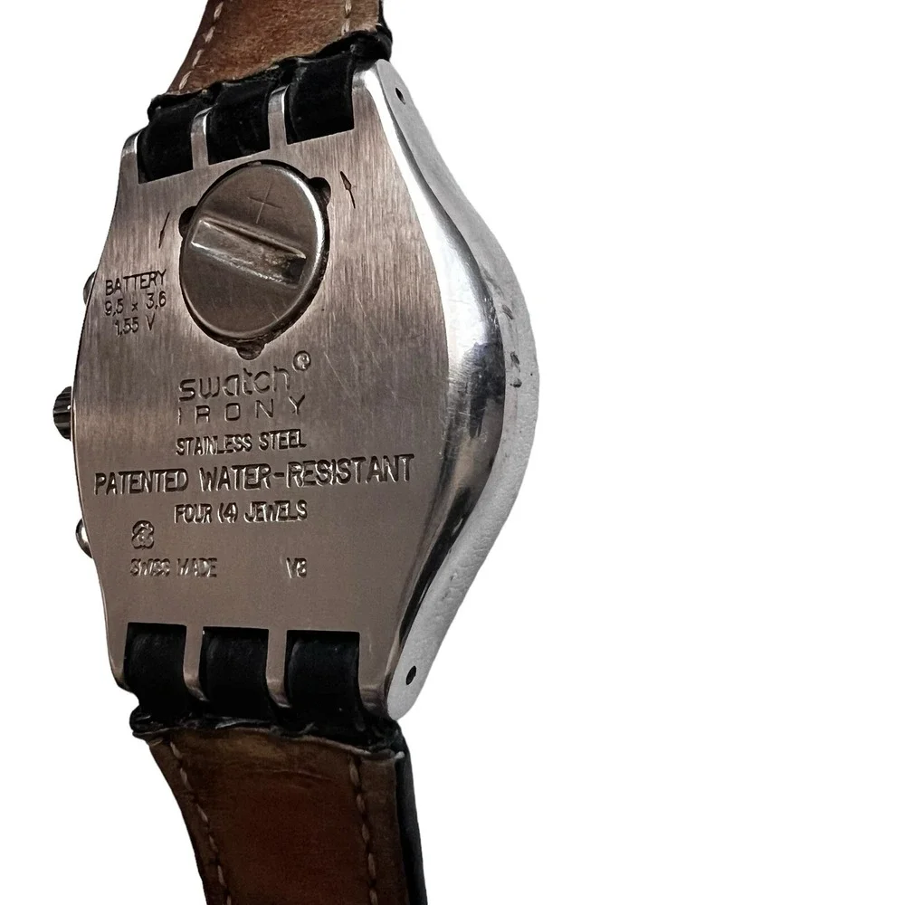 Vintage Men's Swatch Irony‎ Chronograph Watch 4 Jewels V8 Swiss Made Patented WR